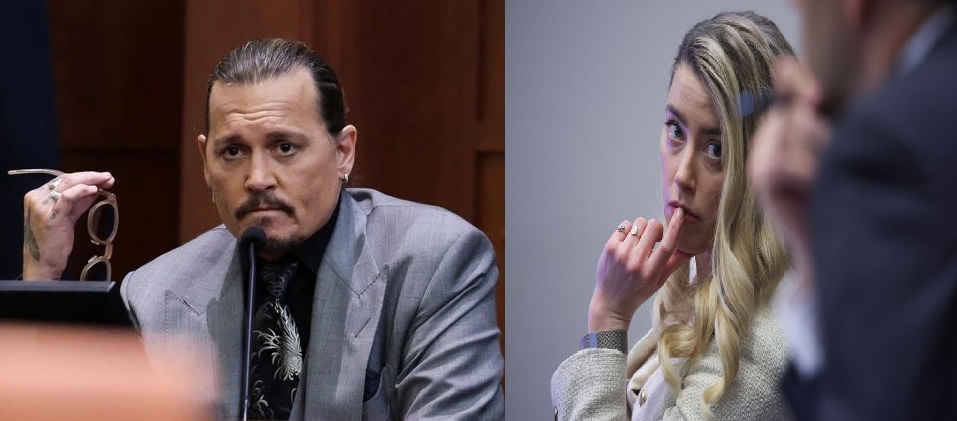 Johnny Depp và Amber Heard trong phiên toà hôm thứ 5