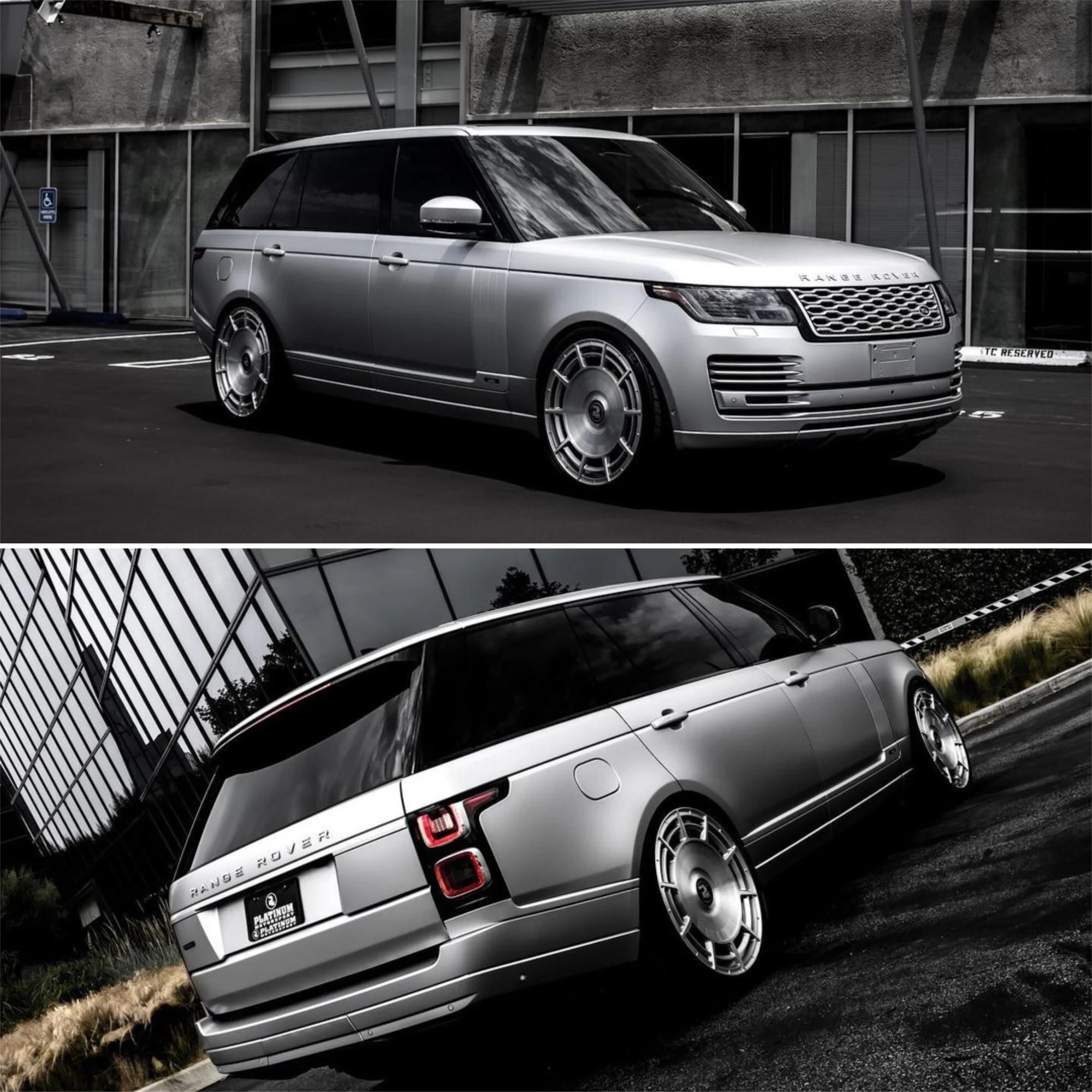  Kim's New Range Rover Autobiography, được sơn màu KK Pantone Satin Silver trên bánh xe  ...