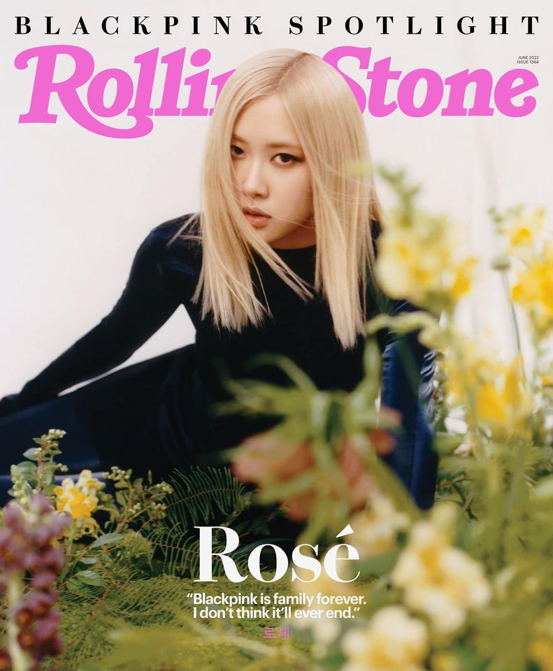 Trang bìa phiên bản cá nhân của Rosé trên tạp chí Rolling Stone 6/2022