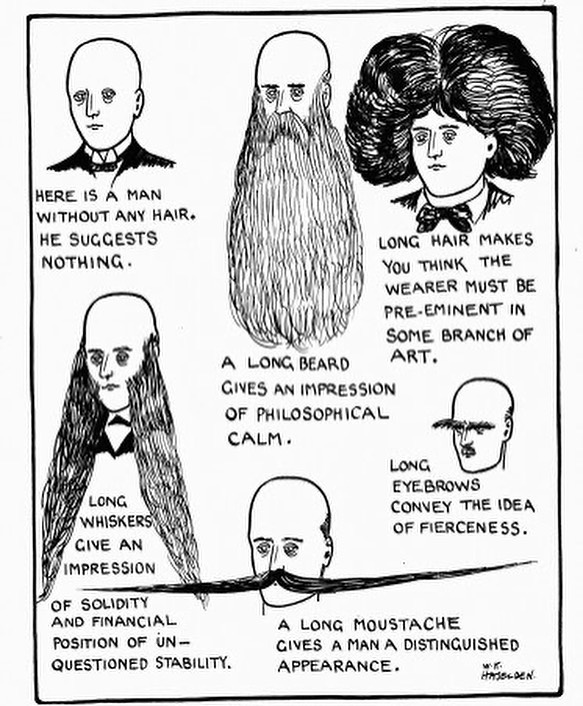 Trang báo về lợi ích khi đàn ông có râu đăng trên tờ The Daily Mirror, nước Anh, năm 1909.