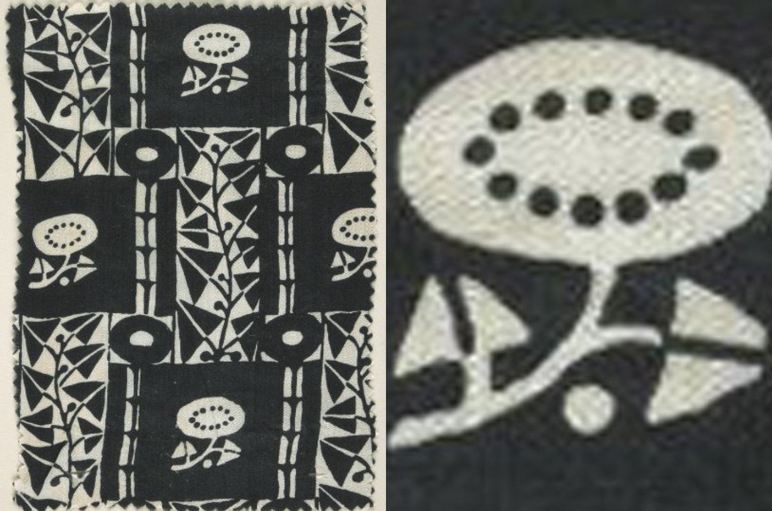 Họa tiết hoa trong một mảnh vải thiết kế bởi Josef Hoffmann (1910), được đơn giản hóa và cách ...