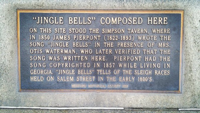 Jingle Bells đã được sáng tác tại đây - 19 High Street, Medford, MA.