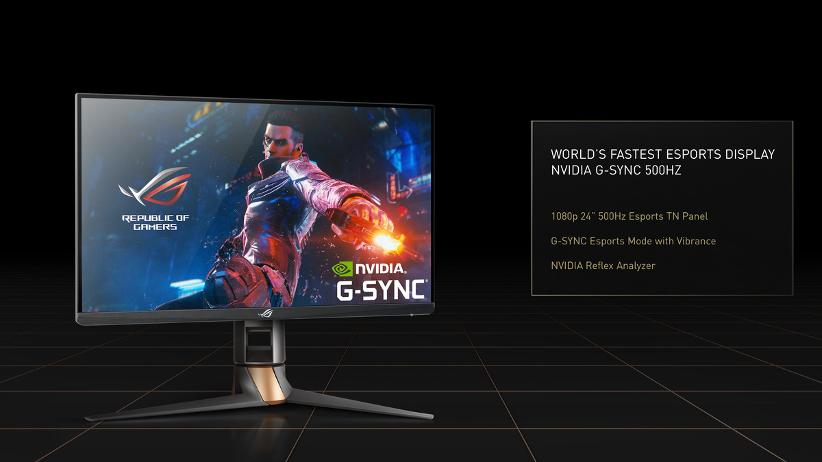 Màn hình 500Hz mới của Asus sử dụng bảng điều khiển esports TN mới.