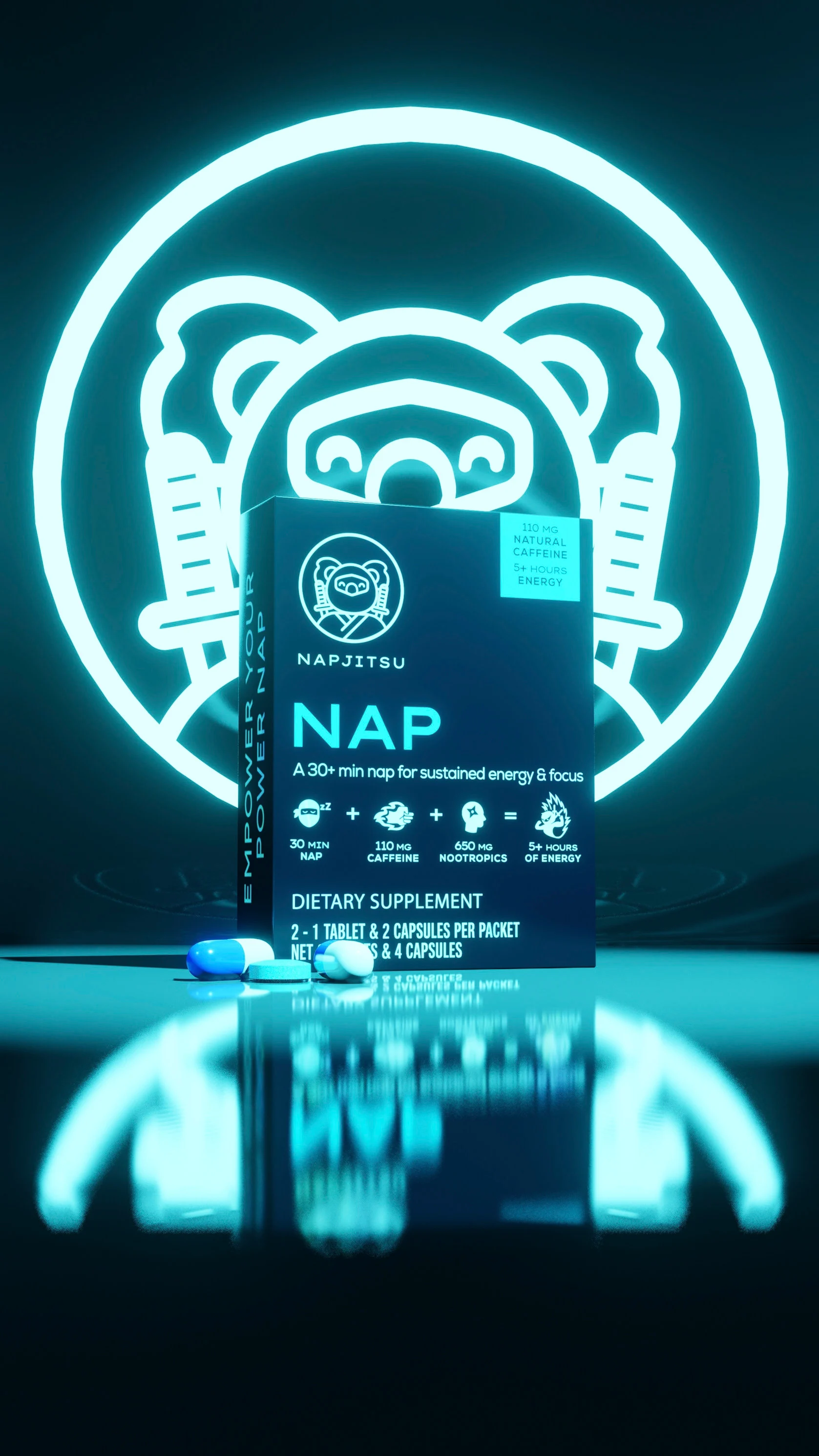 Sản phẩm Napjitsu's Nap có caffeine giải phóng theo thời gian để tăng cường năng lượng sau khi  ...