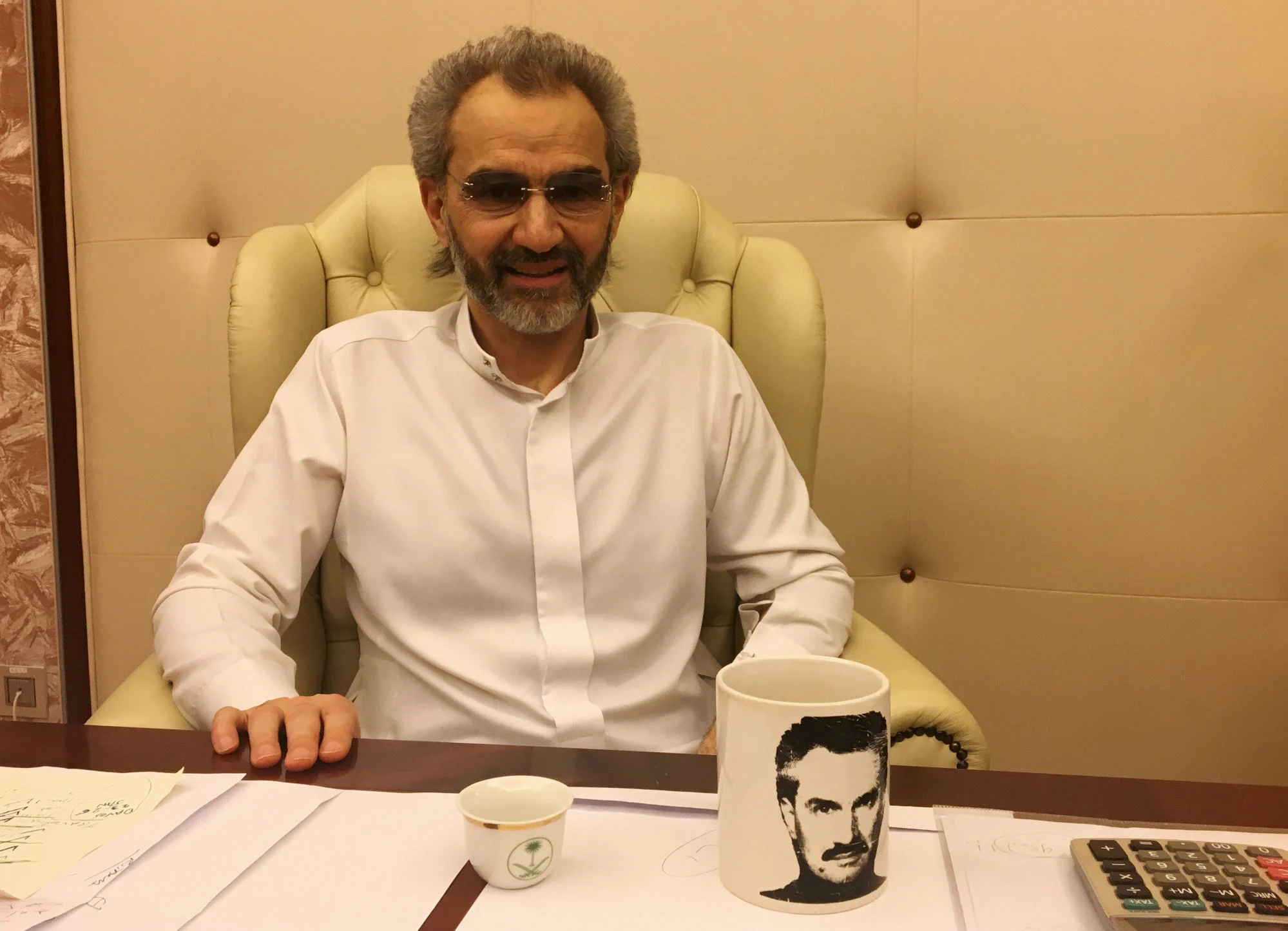 Tỷ phú Ả Rập Saudi, Hoàng tử Alwaleed bin Talal ở Ritz-Carlton ở Riyadh, vào tháng 1 năm 2018