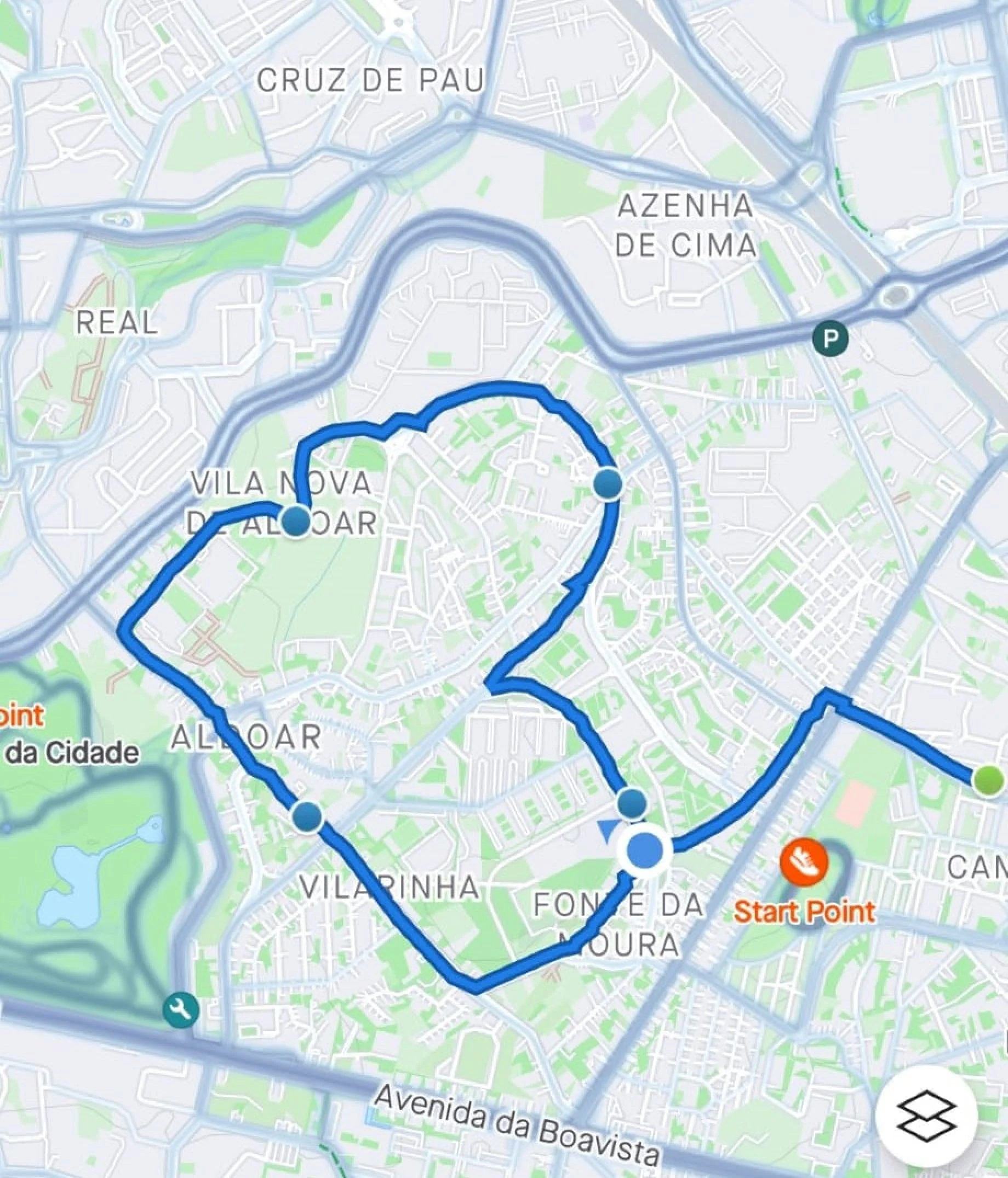 Lộ trình đi bộ dài 6 km hình trái tim ở Porto, Bồ Đào Nha, được ghi lại trên ứng dụng Strava,  ...