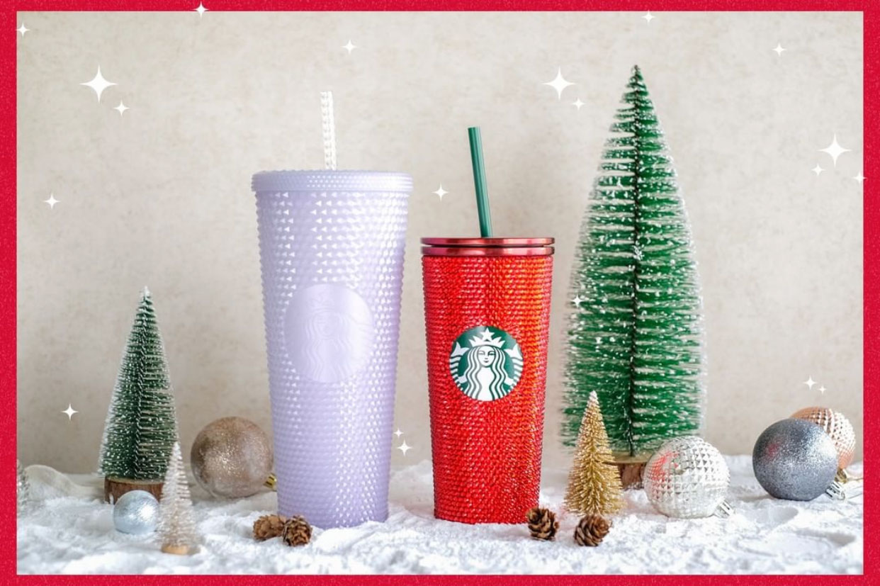 Mẫu ly Giáng Sinh rực rỡ và bling bling nhà Starbucks