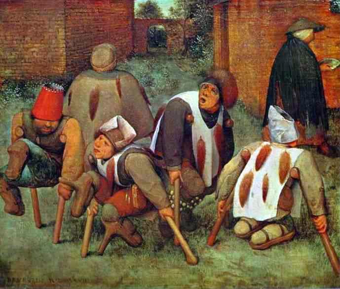 Bức họa có thể miêu tả những người sống sót sau  St. Anthony's Fire của họa sĩ Pieter Bruegel  ...