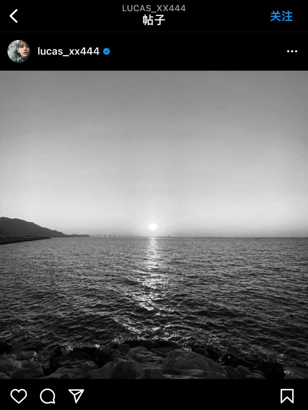 Bài đăng không chú thích của Lucas Hoàng Húc Hi trên Instagram cá nhân